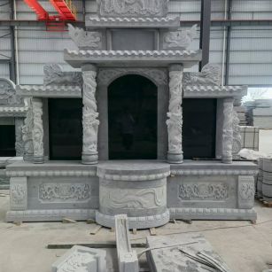 桂林 芝麻灰高档墓碑，土墓，可定制