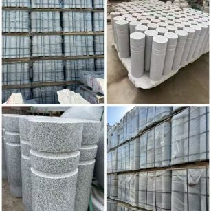 桂林 芝麻白花岗岩挡车柱、隔离柱多少钱