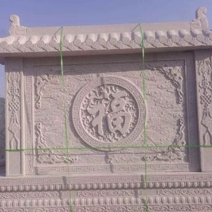 桂林 芝麻白花岗岩屏风，照壁，影壁
