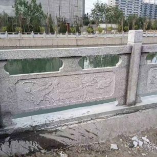 桂林 芙蓉白大花桥梁、河道，石材栏杆、围栏、护栏