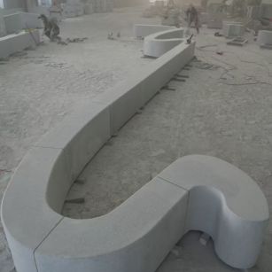 桂林 花岗岩整石坐凳拼装