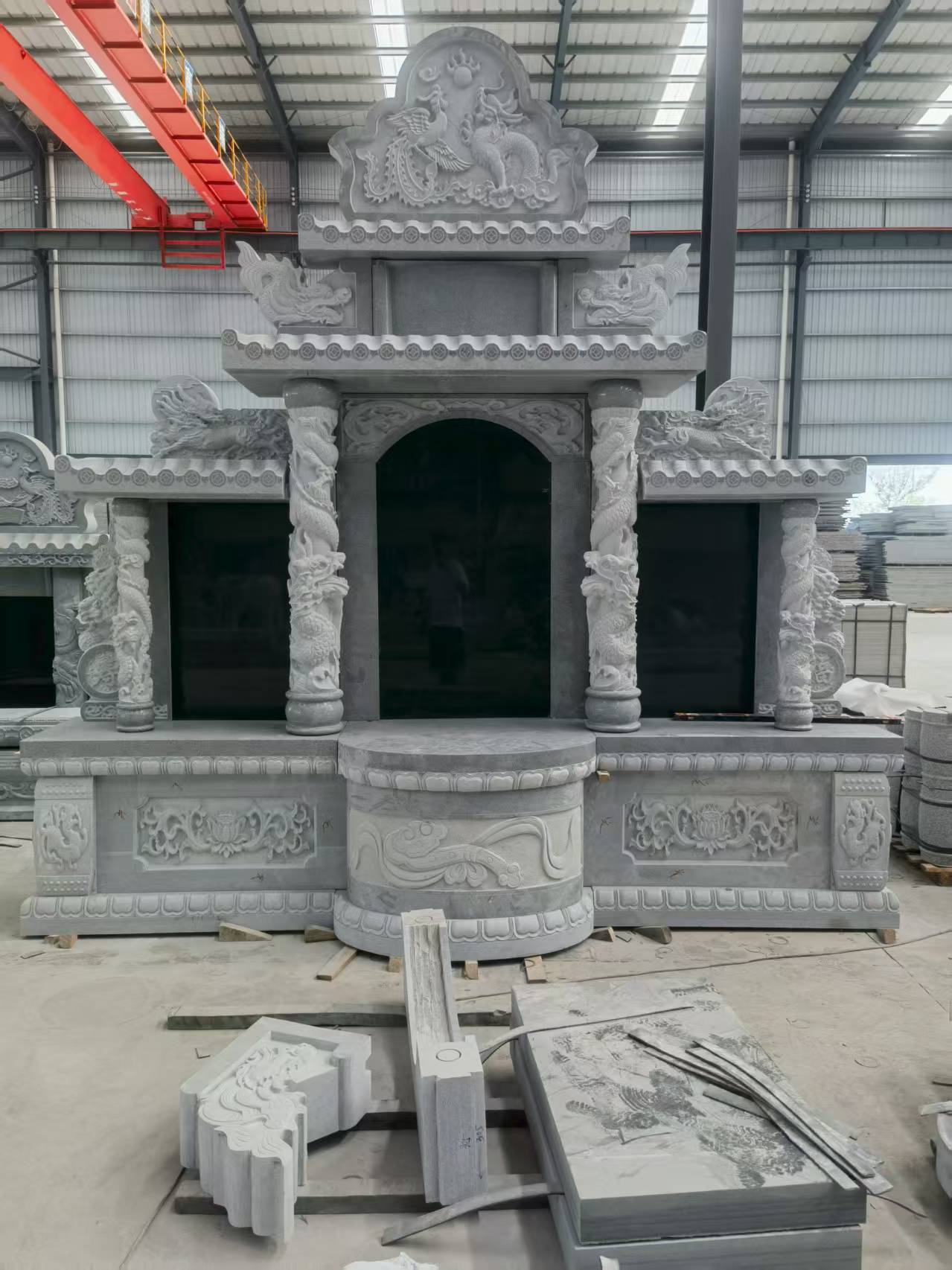 桂林 芝麻灰高档墓碑，土墓，可定制