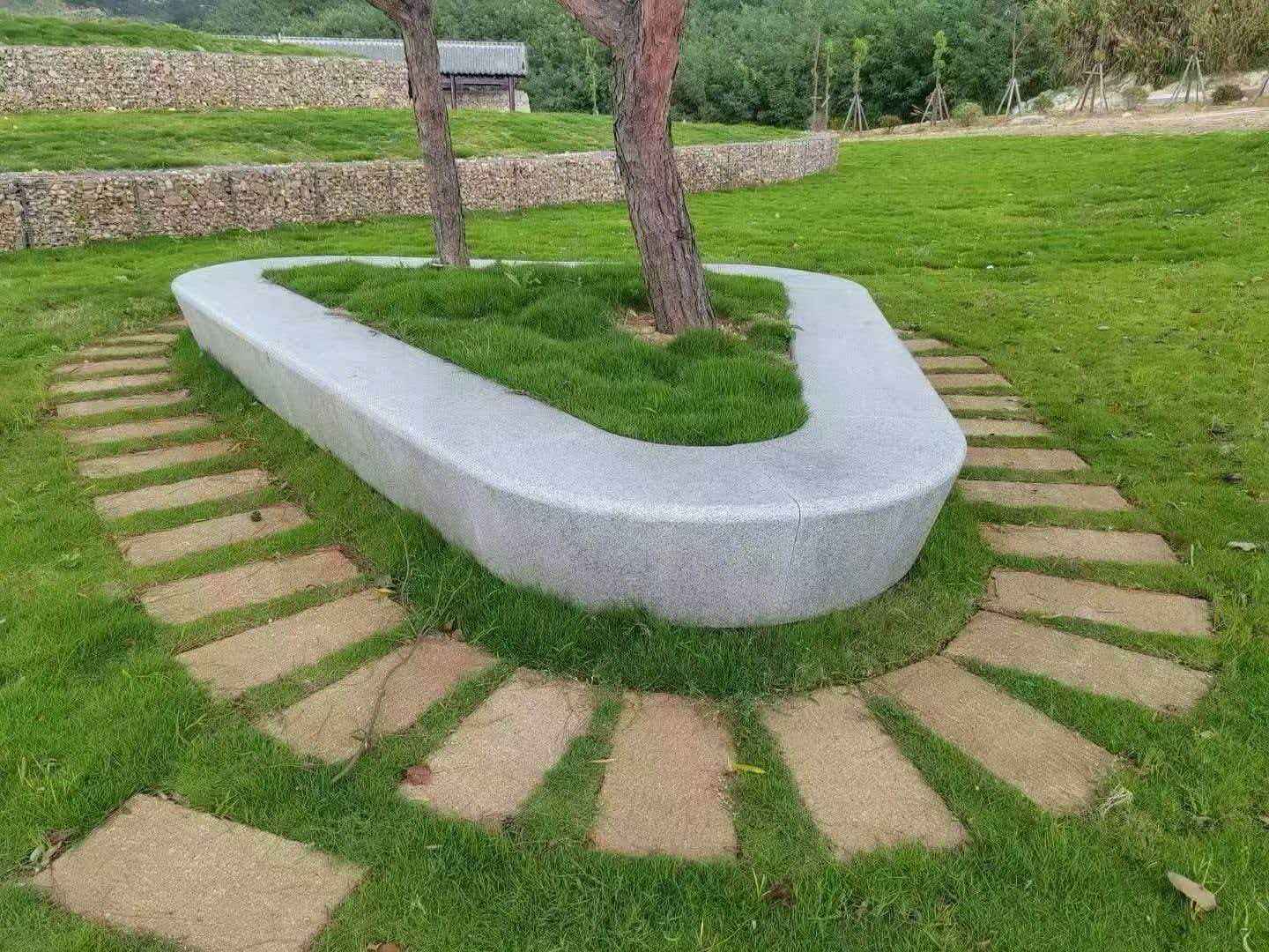 桂林 芝麻白光面整石坐凳