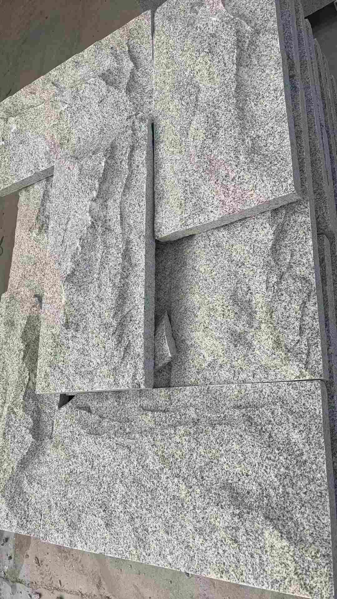 桂林 芝麻白自然面花岗岩成品板